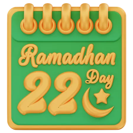 Dia 22 do ramadã  3D Icon