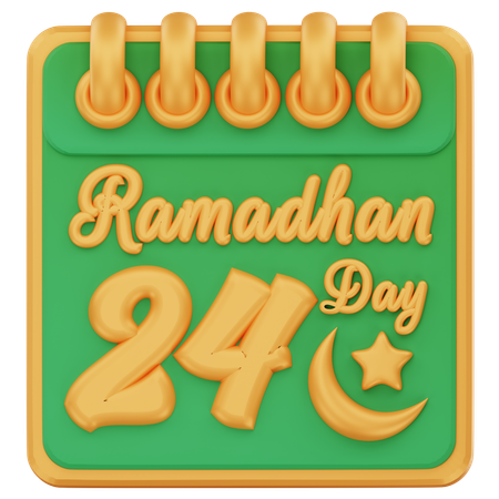 Dia 24 do ramadã  3D Icon