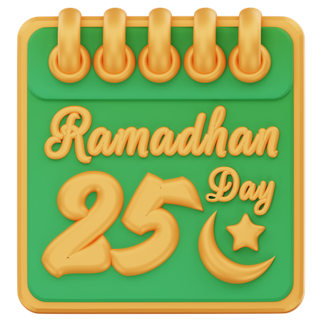 Dia 25 do ramadã  3D Icon