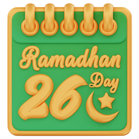 Dia 26 do ramadã  3D Icon