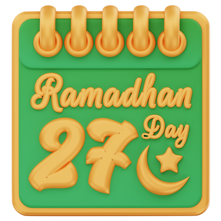 Dia 27 do ramadã  3D Icon