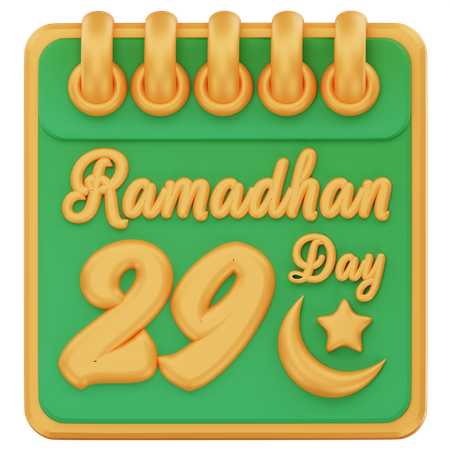 Dia 29 do ramadã  3D Icon