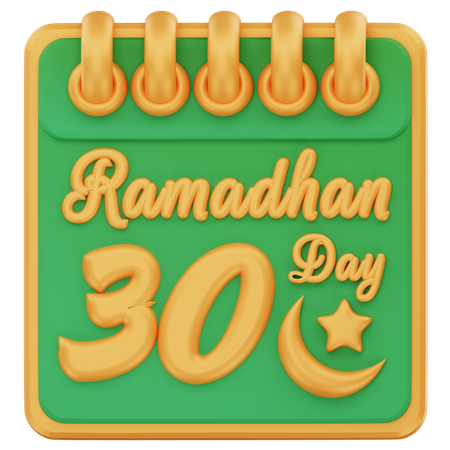 Dia 30 do ramadã  3D Icon