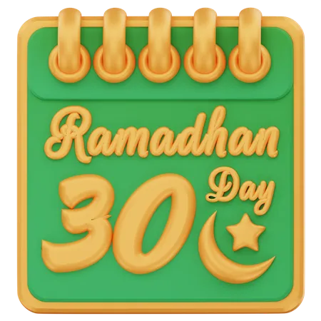 Dia 30 do ramadã  3D Icon