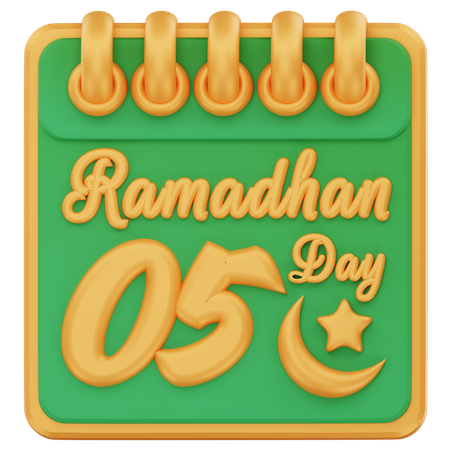 Dia 5 do ramadã  3D Icon