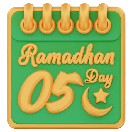 Dia 5 do ramadã  3D Icon