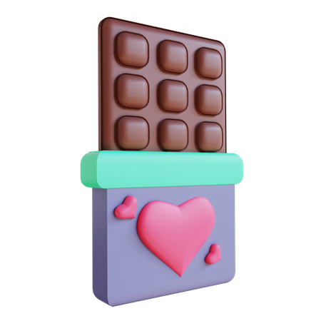 Chocolate dos namorados  3D Illustration