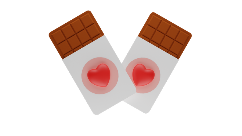 Chocolate dos namorados  3D Icon
