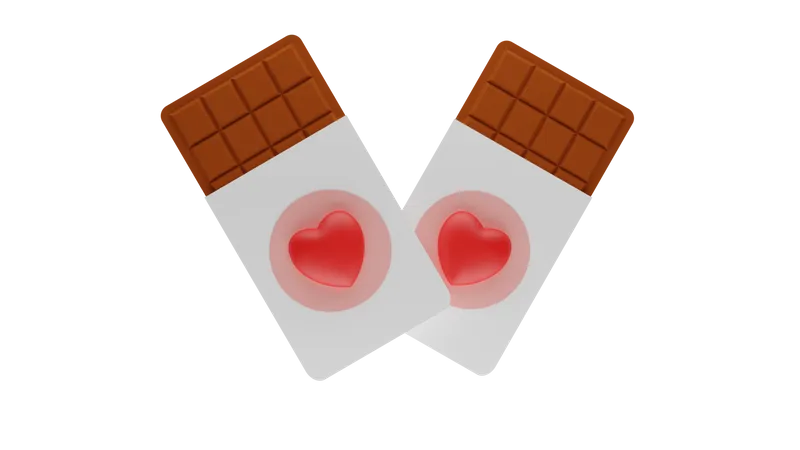 Chocolate dos namorados  3D Icon