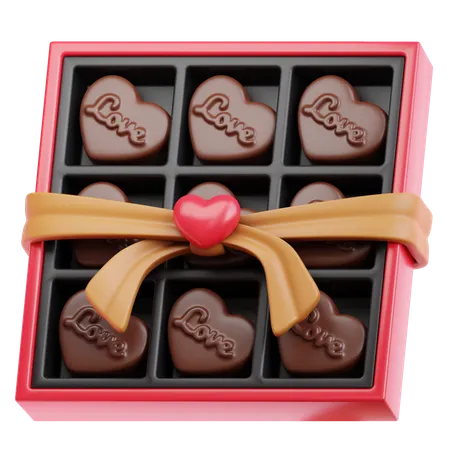Uma Caixa De Chocolates Do Dia Dos Namorados 3D Icon