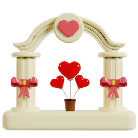 Portão do amor dos namorados  3D Icon