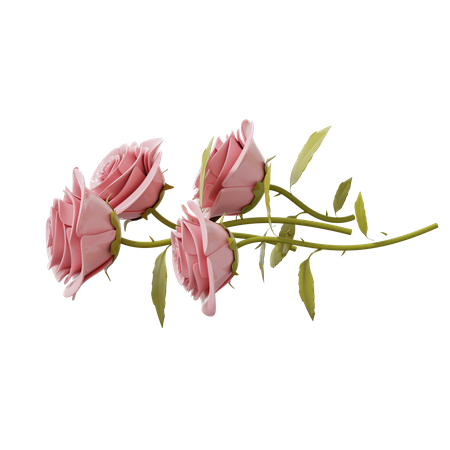 Rosa dos namorados  3D Illustration