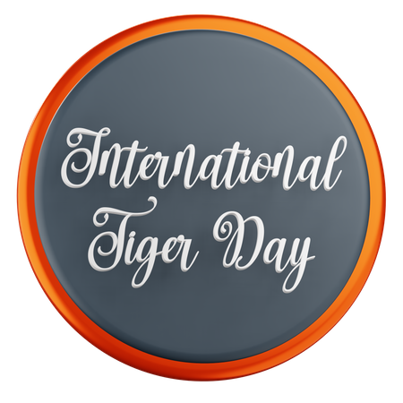 Dia internacional do tigre  3D Icon