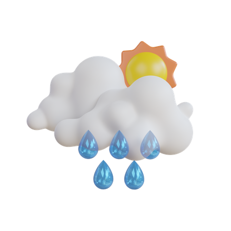 Día lluvioso  3D Icon