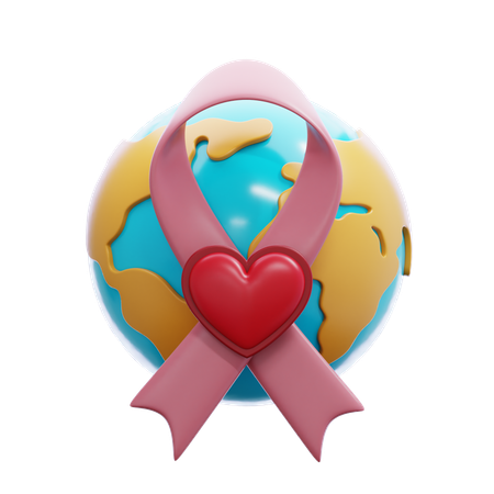 Día Mundial contra el Cáncer  3D Icon