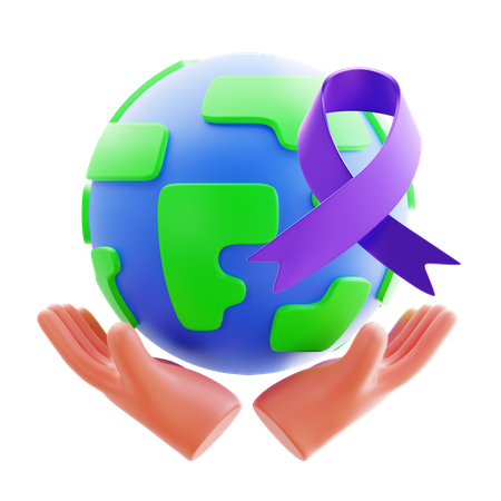 Día Mundial contra el Cáncer  3D Icon