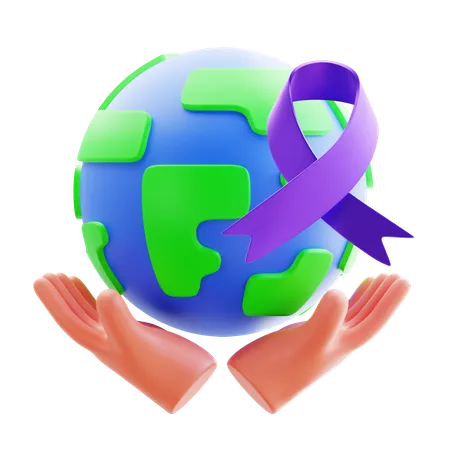 Día Mundial contra el Cáncer  3D Icon