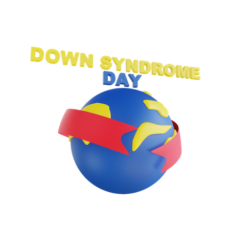 Dia Mundial da Síndrome de Down  3D Illustration