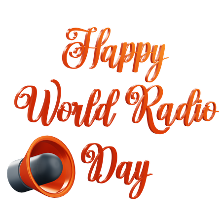 Día Mundial de la Radio  3D Icon
