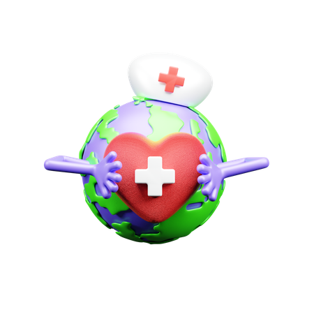 Día mundial de la salud  3D Icon