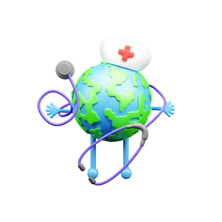 Día mundial de la salud  3D Icon