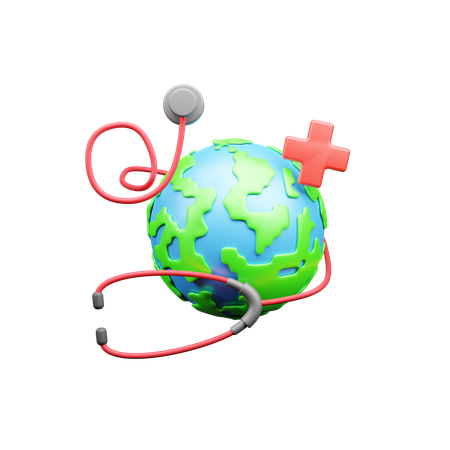 Día mundial de la salud  3D Icon