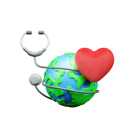 Día mundial de la salud  3D Icon