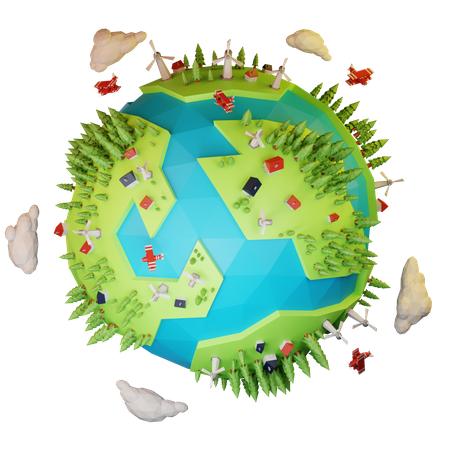Día Mundial del Medio Ambiente  3D Illustration