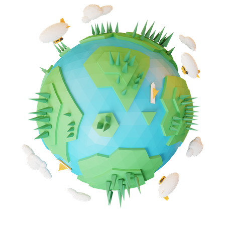 Día Mundial del Medio Ambiente  3D Illustration