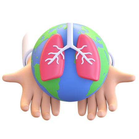 Día mundial del pulmón  3D Illustration