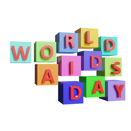 Día mundial del SIDA  3D Illustration