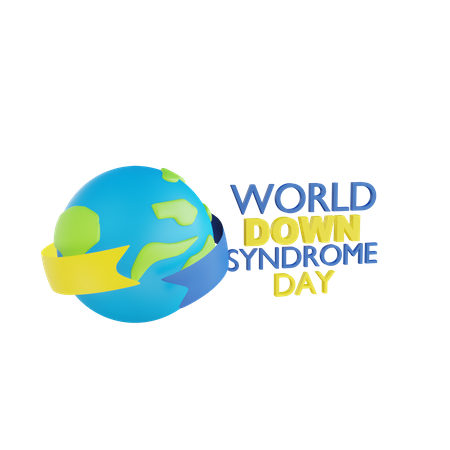 Día Mundial del Síndrome de Down  3D Illustration