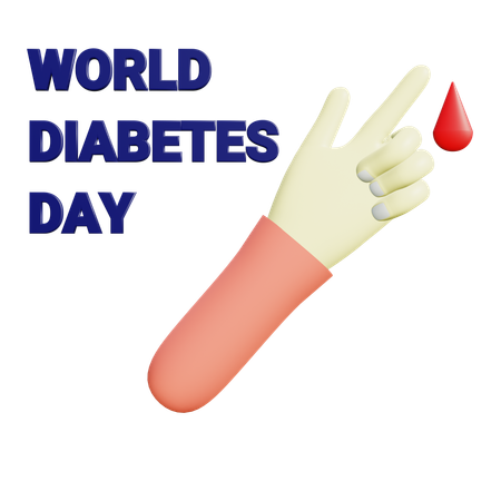 Dia Mundial do Diabetes  3D Icon