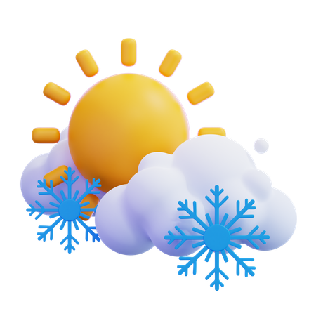 Día nevado  3D Icon