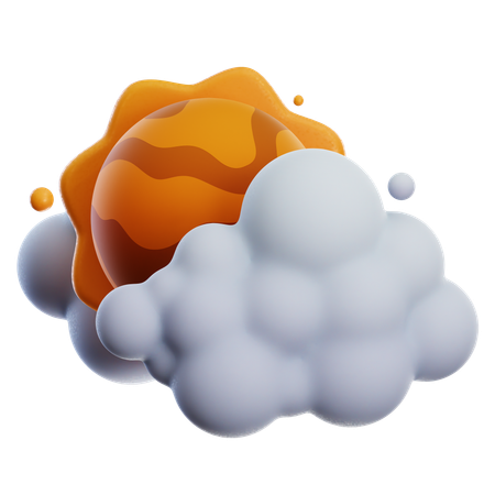 Día nublado  3D Icon