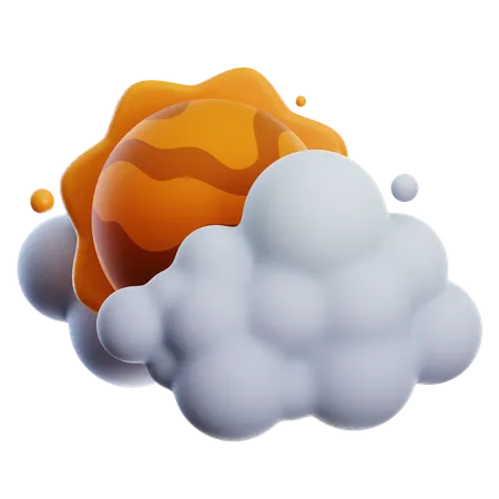 Día nublado  3D Icon