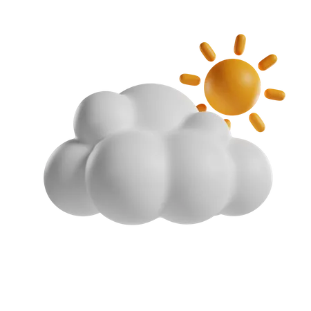 Día parcialmente nublado  3D Icon