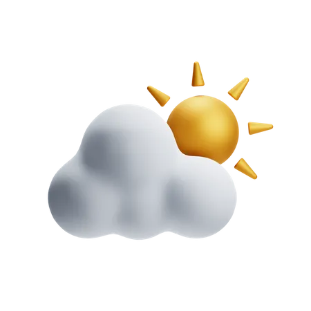 Día parcialmente nublado  3D Icon