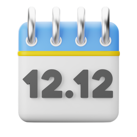 Ícone 3D do calendário promocional de dezembro  3D Icon