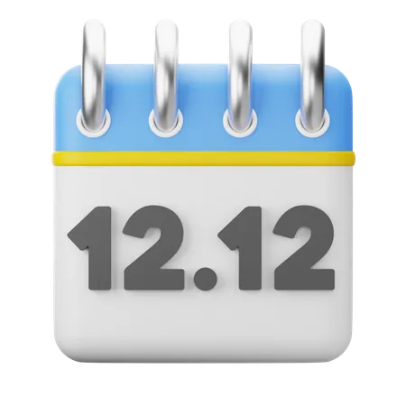 Icono 3D del calendario promocional de diciembre  3D Icon