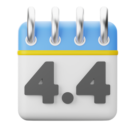 Icono 3D del calendario promocional de abril  3D Icon