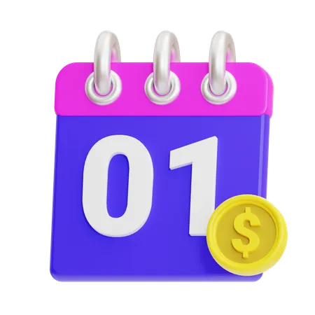 Día de salario  3D Icon