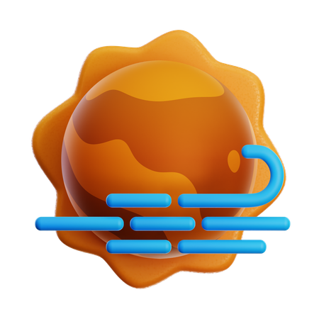 Dia ventoso  3D Icon