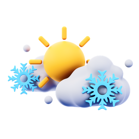 Día ventoso de nevadas  3D Icon
