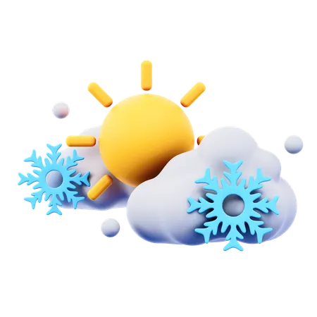 Día ventoso de nevadas  3D Icon