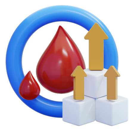 Diabète taux de sucre dans le sang  3D Icon