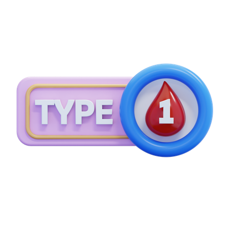 Diabète de type 1  3D Icon