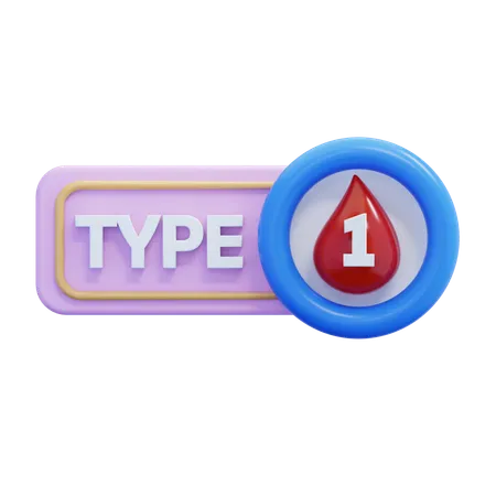 Diabète de type 1  3D Icon