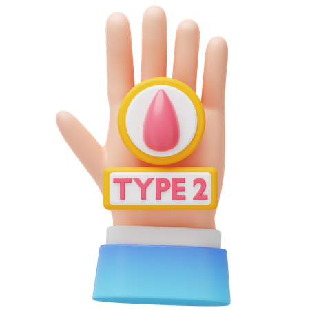 Diabète de type 2  3D Icon