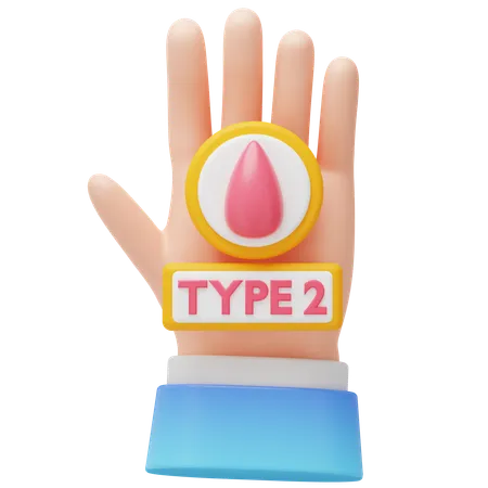 Diabète de type 2  3D Icon